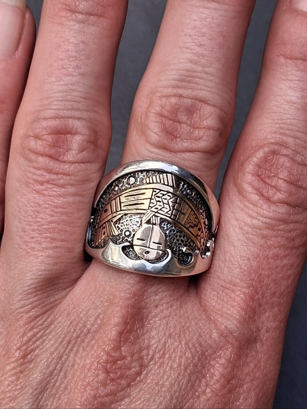 VTG "Fish Rain King" Ring x Roderick Tenorio | 14k Gold And Sterling Silver